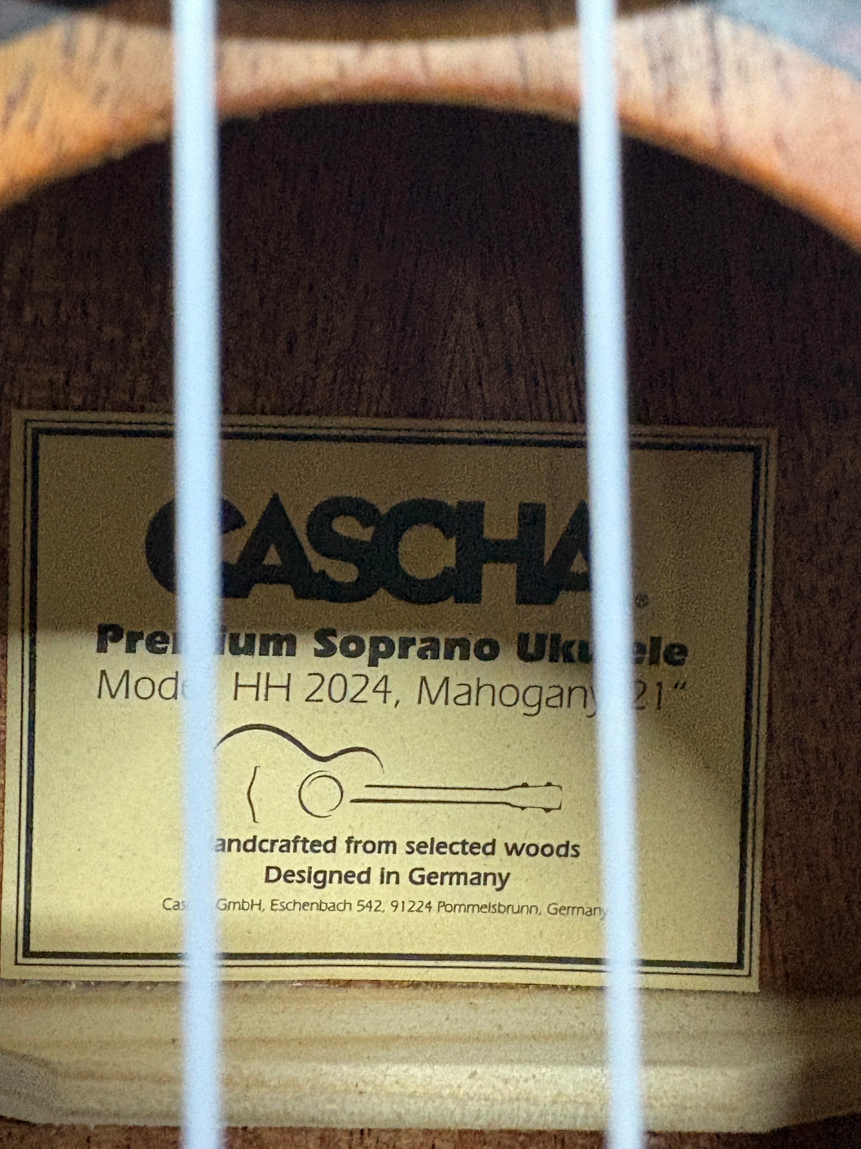 CASCHA HH 2024 Premium Mahogany Soprano Ukulele