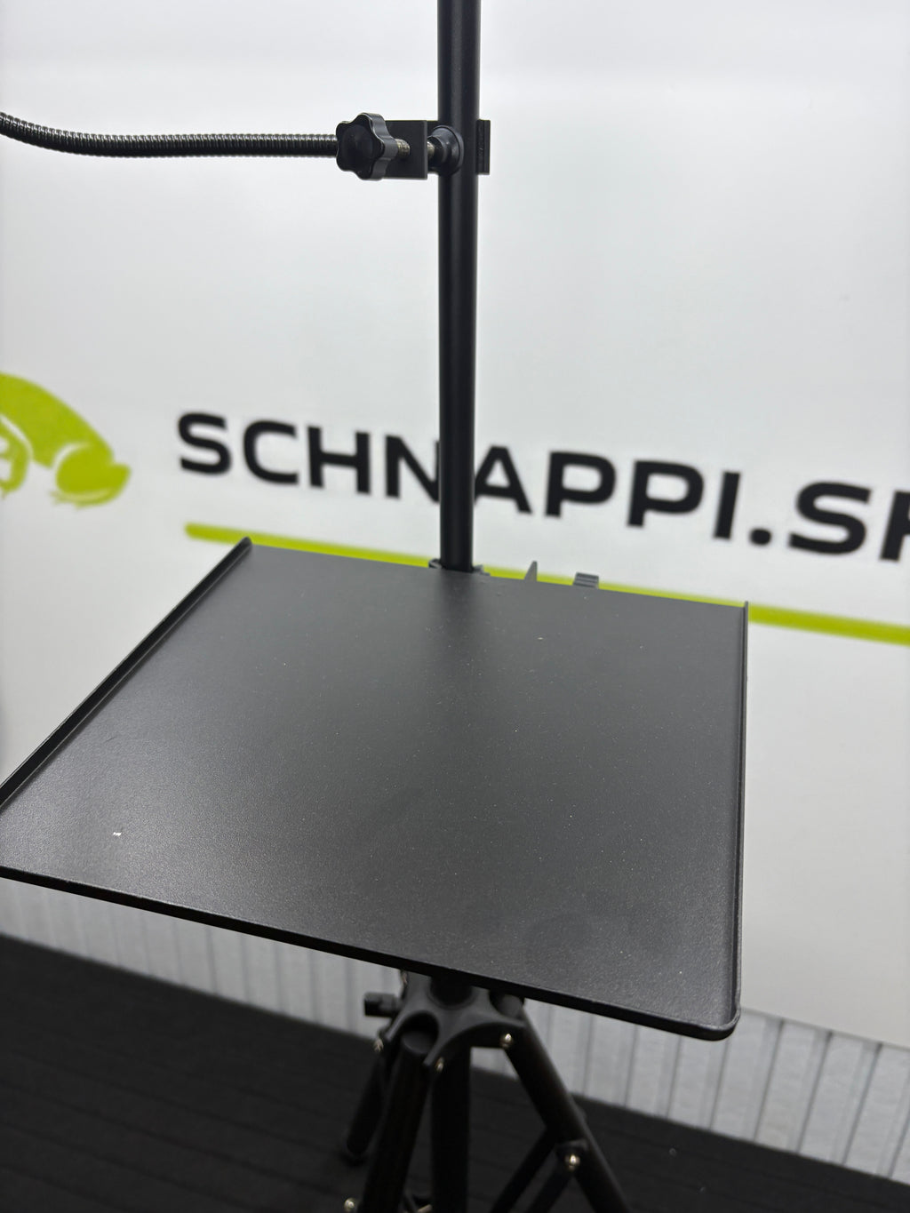 Mikrofonständer mit Popfilter und Ablager