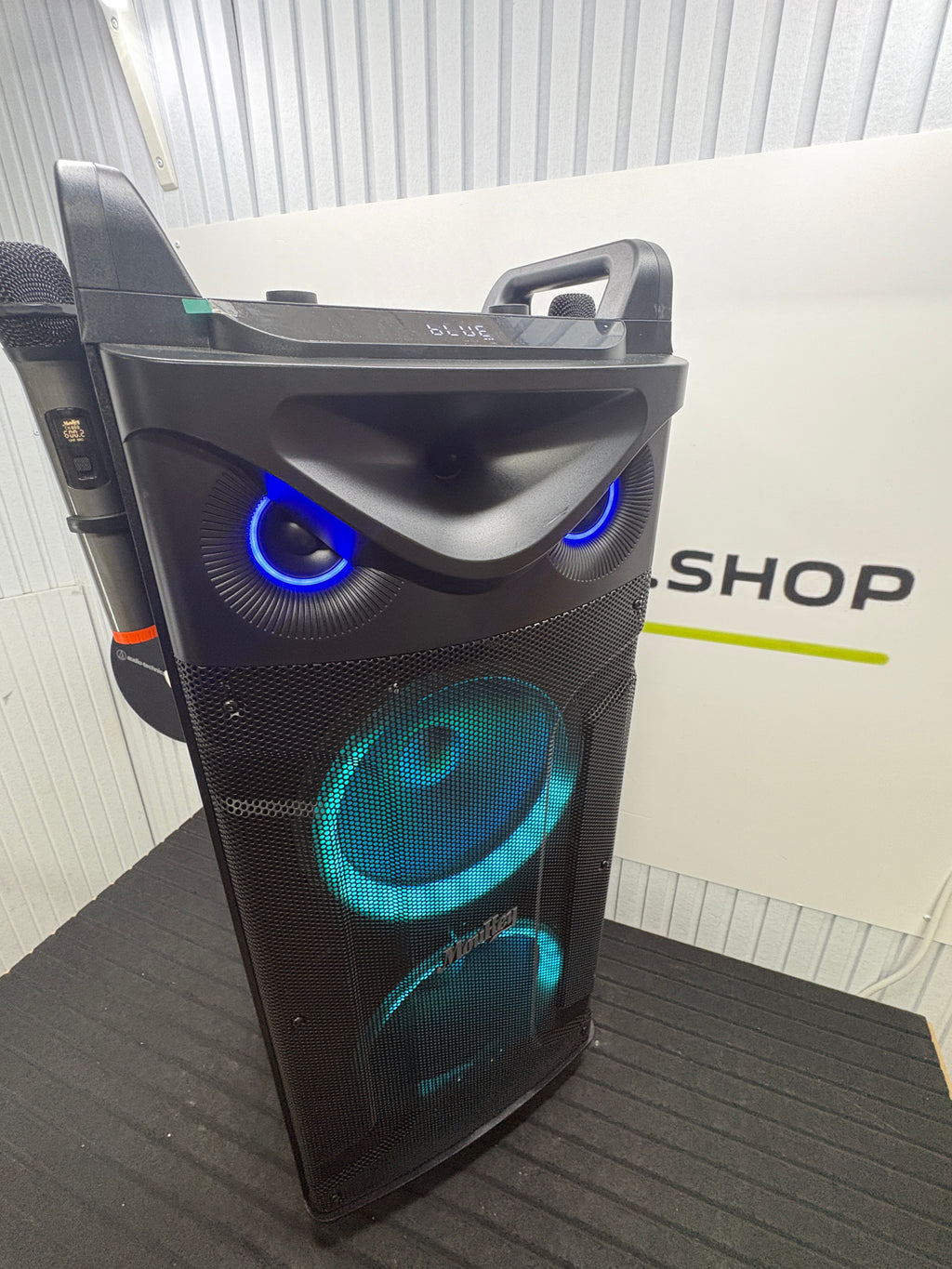 Moukey MTs210-1 Karaoke Lautsprecher mit 2 Funkmikrofonen
