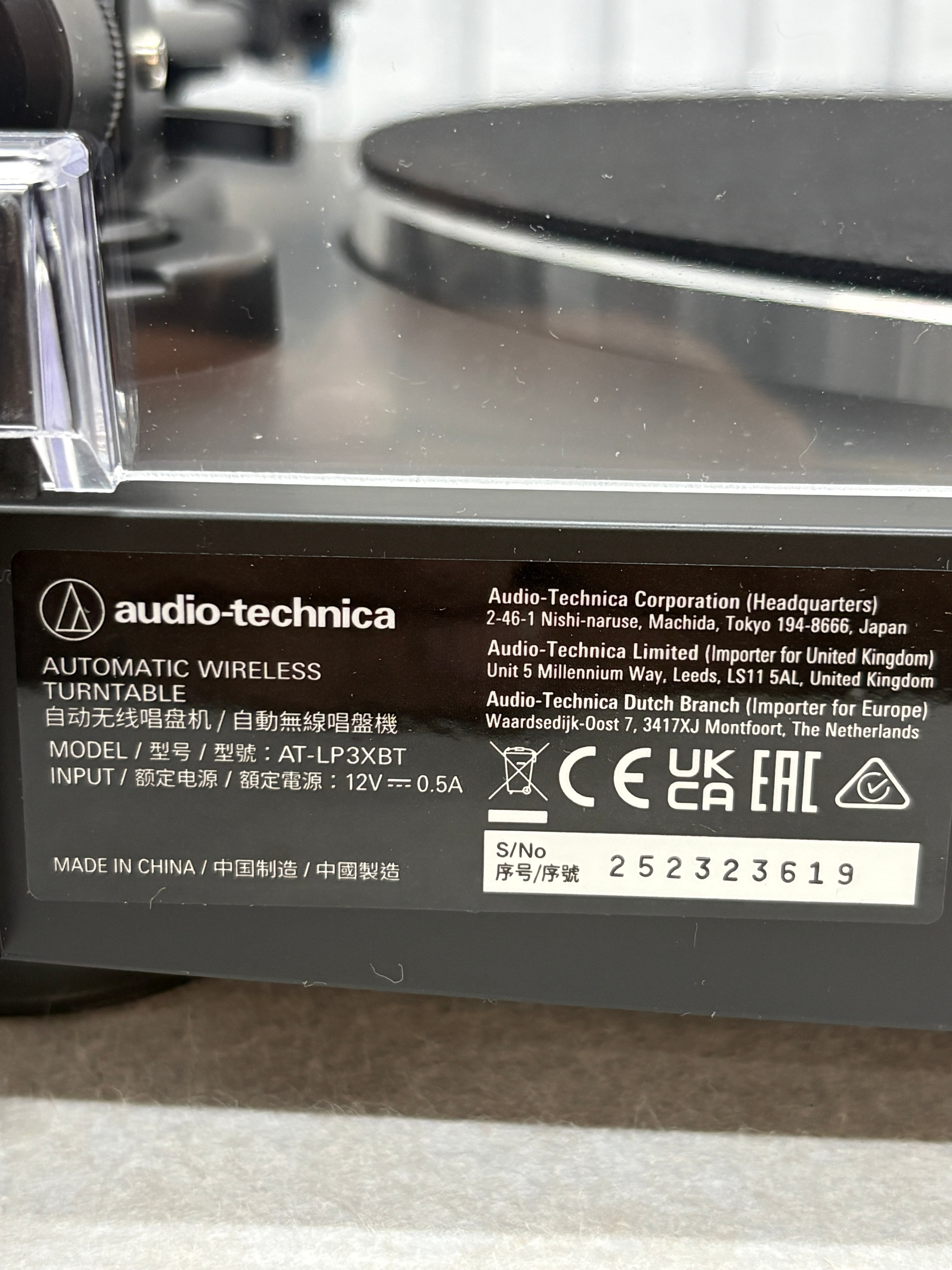 Audio-Technica LP3XBTBK Automatischer Plattenspieler