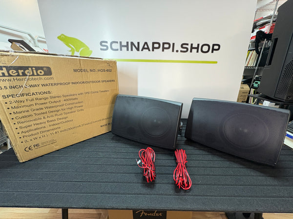 Herdio 6,5 Zoll Outdoor Lautsprecher wasserdicht Passive 2-Wege 400W Wandlautsprecher