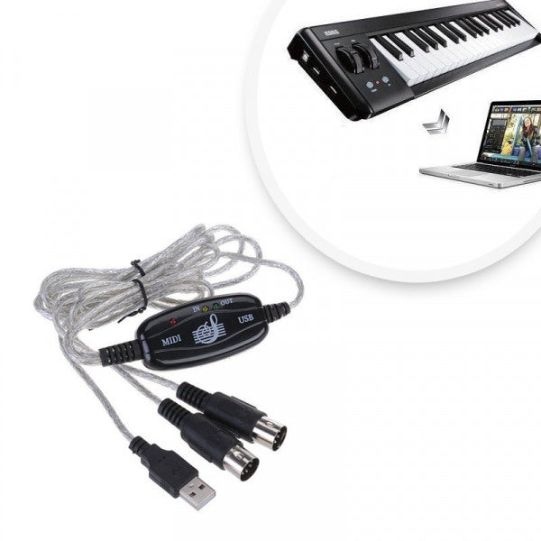 USB Midi Adapter für Keyboard Aufnahme Kabel