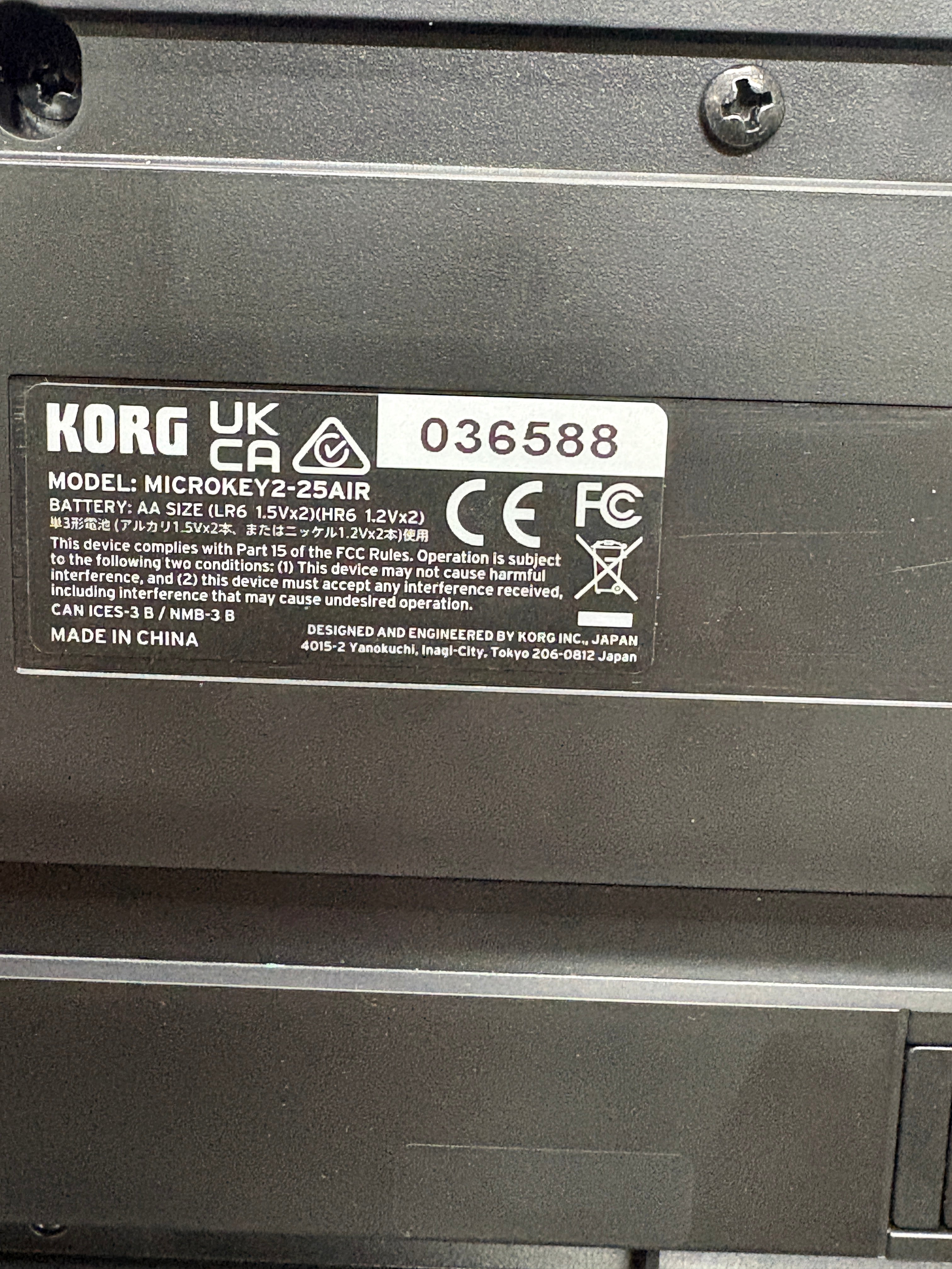 Korg microKEY Air 25 MIDI Keyboard
