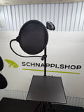Mikrofonständer mit Popfilter und Ablager