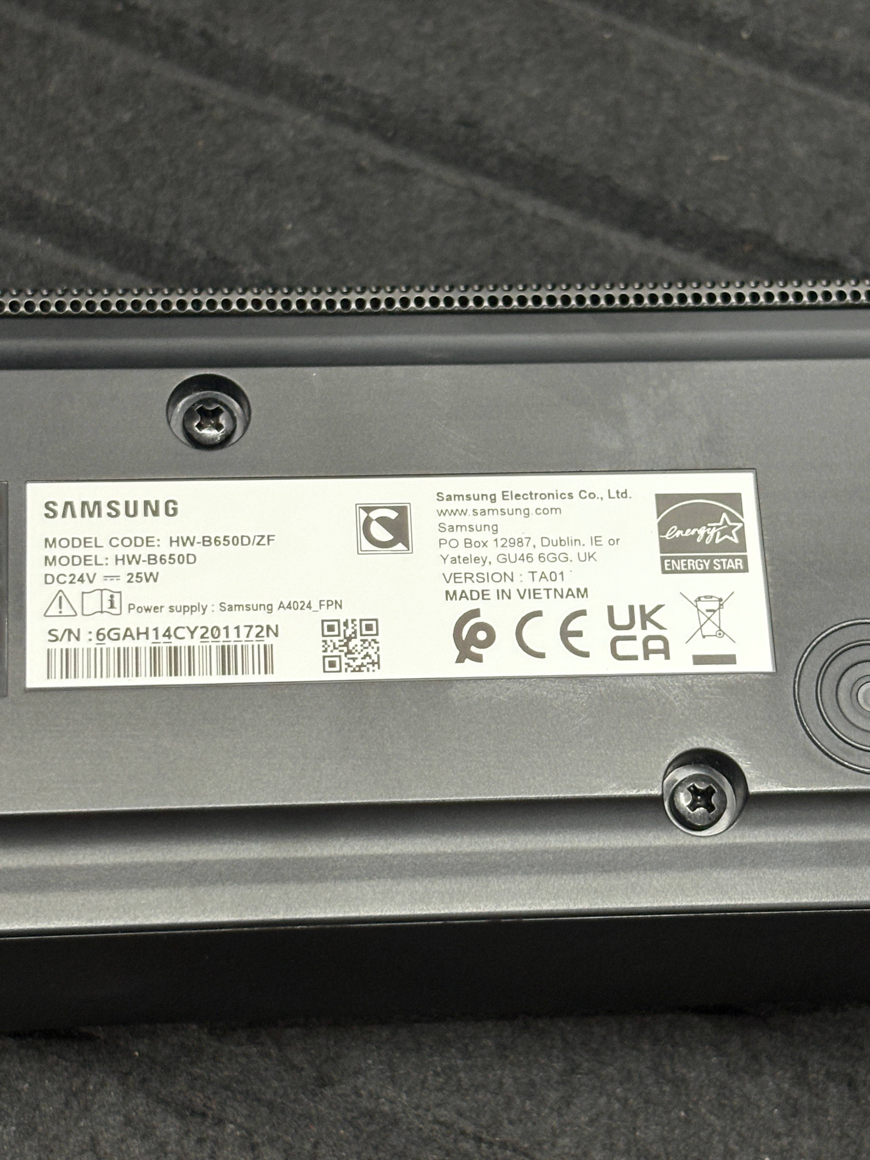 Samsung Soundbar HW-B650D/ZF Serie B