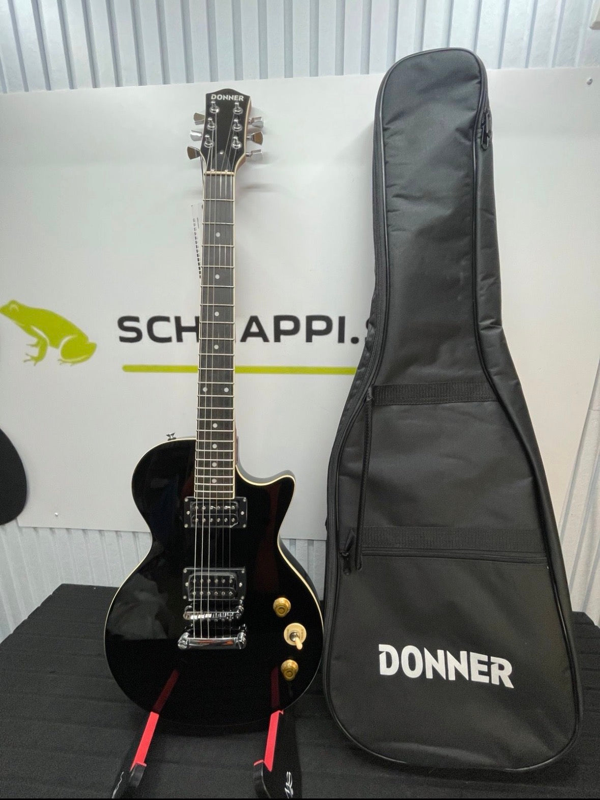 Donner E-Gitarre LP-Stil 39 Zoll Voller Größe mit Tasche