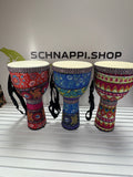 Farbfrohe Djembe Trommel mit Tragegurt