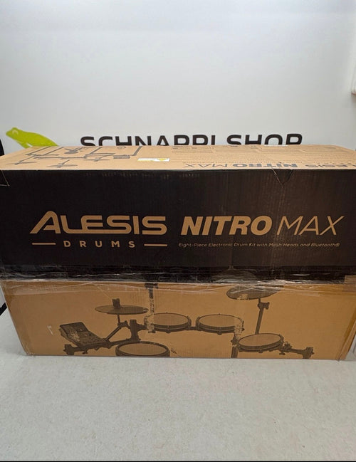 Alesis Nitro Max Kit Elektronische Schlagzeug mit Quiet Mesh Pads, 10" Dual Zone Snare, Bluetooth