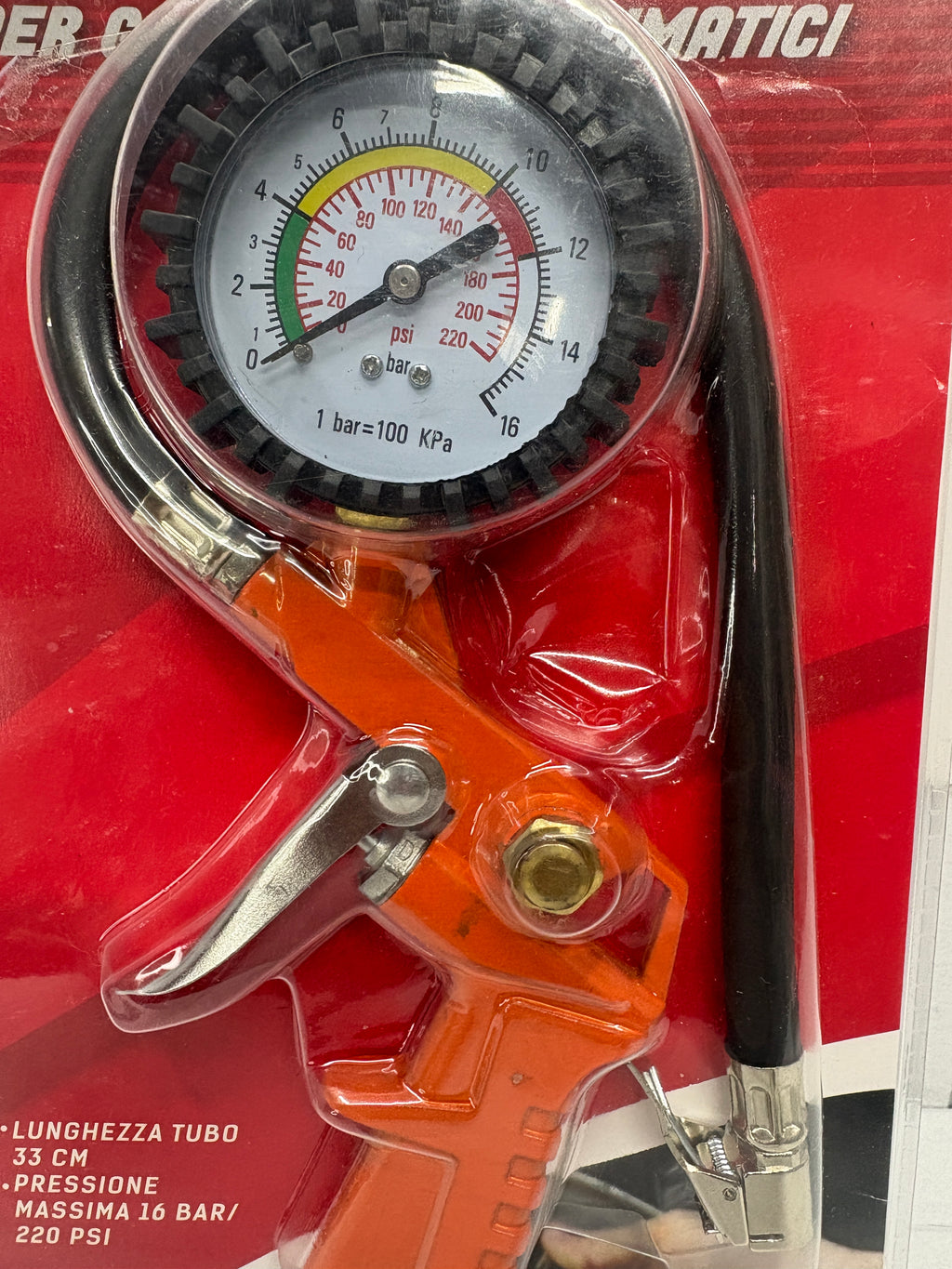 START Reifenfüller mit Manometer – 16 Bar / 220 PSI