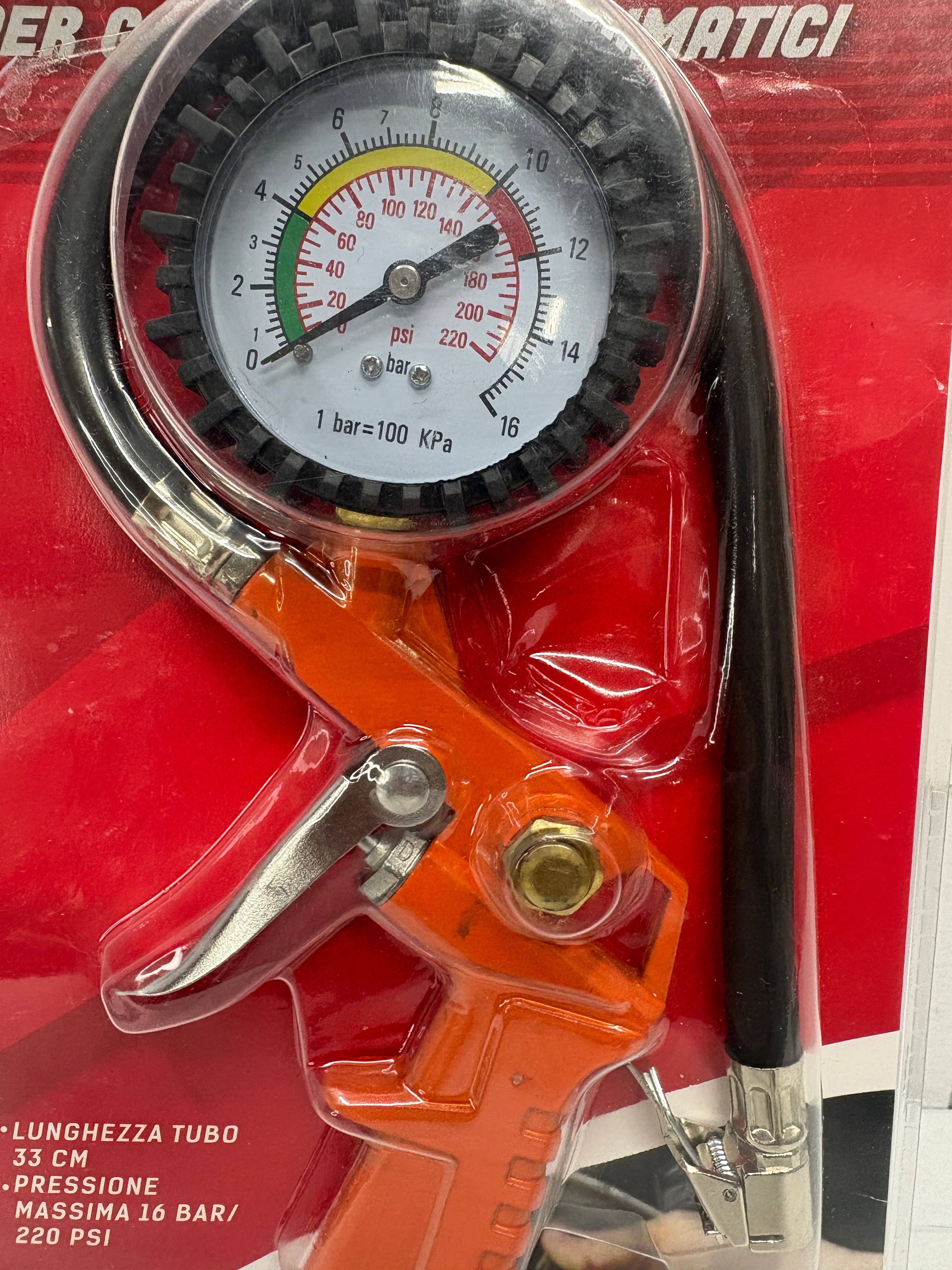 START Reifenfüller mit Manometer – 16 Bar / 220 PSI
