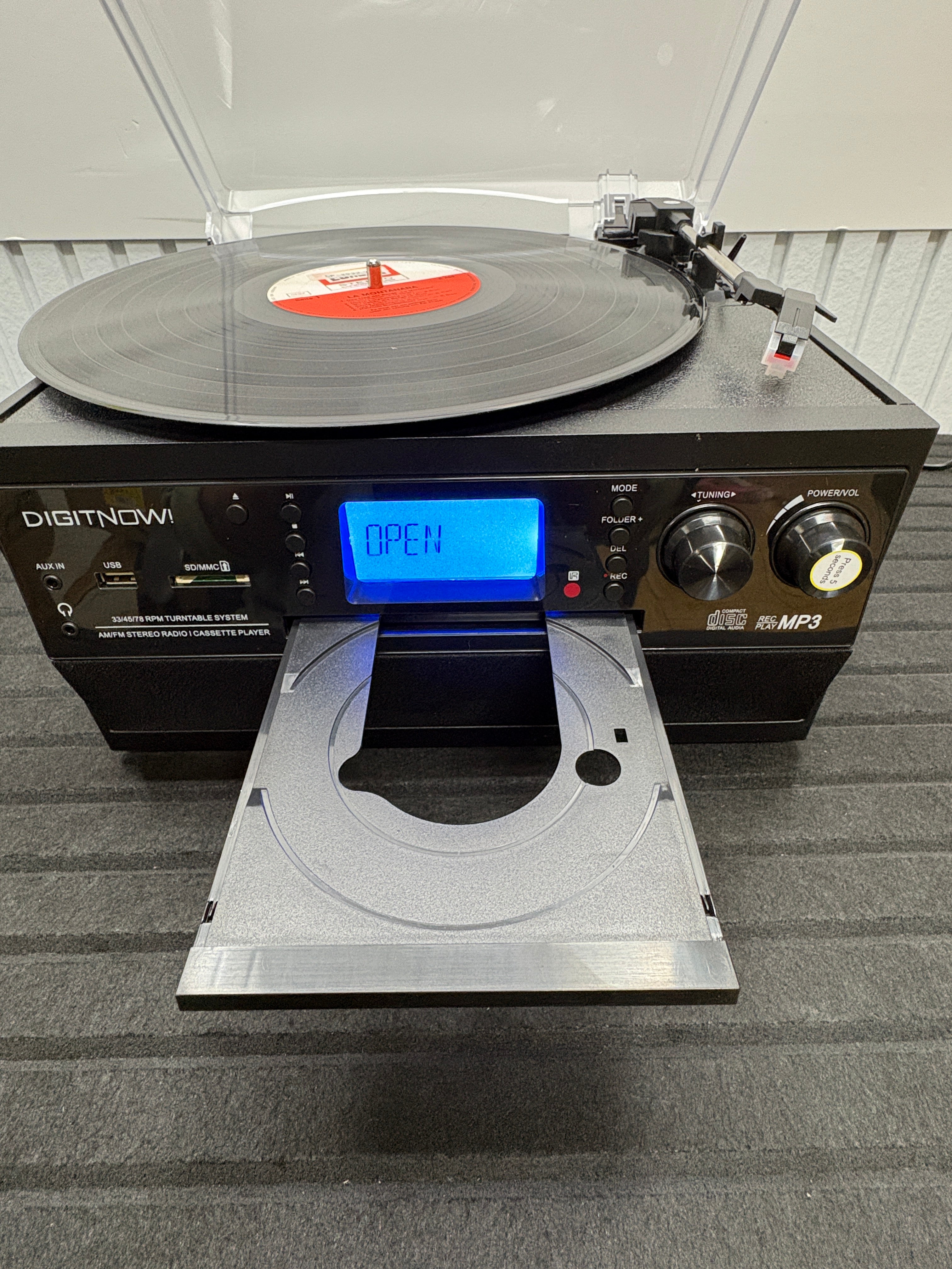 DIGITNOW! Bluetooth Vinyl Plattenspieler