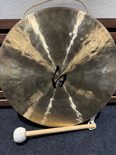Sonic Energy 14,5 Zoll White Gong – Kleiner Doppel-Licht-Gong für Meditation, Klangheilung