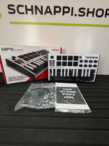Akai Professional MPK Mini MK3 - USB MIDI Keyboard Controller Limited Edition White