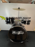 Music Alley DBJK02-BK 3-teiliges Anfänger-Drumkit für Kinder
