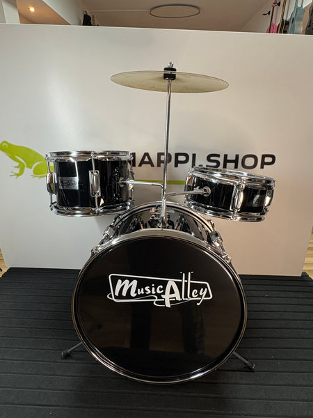 Music Alley DBJK02-BK 3-teiliges Anfänger-Drumkit für Kinder