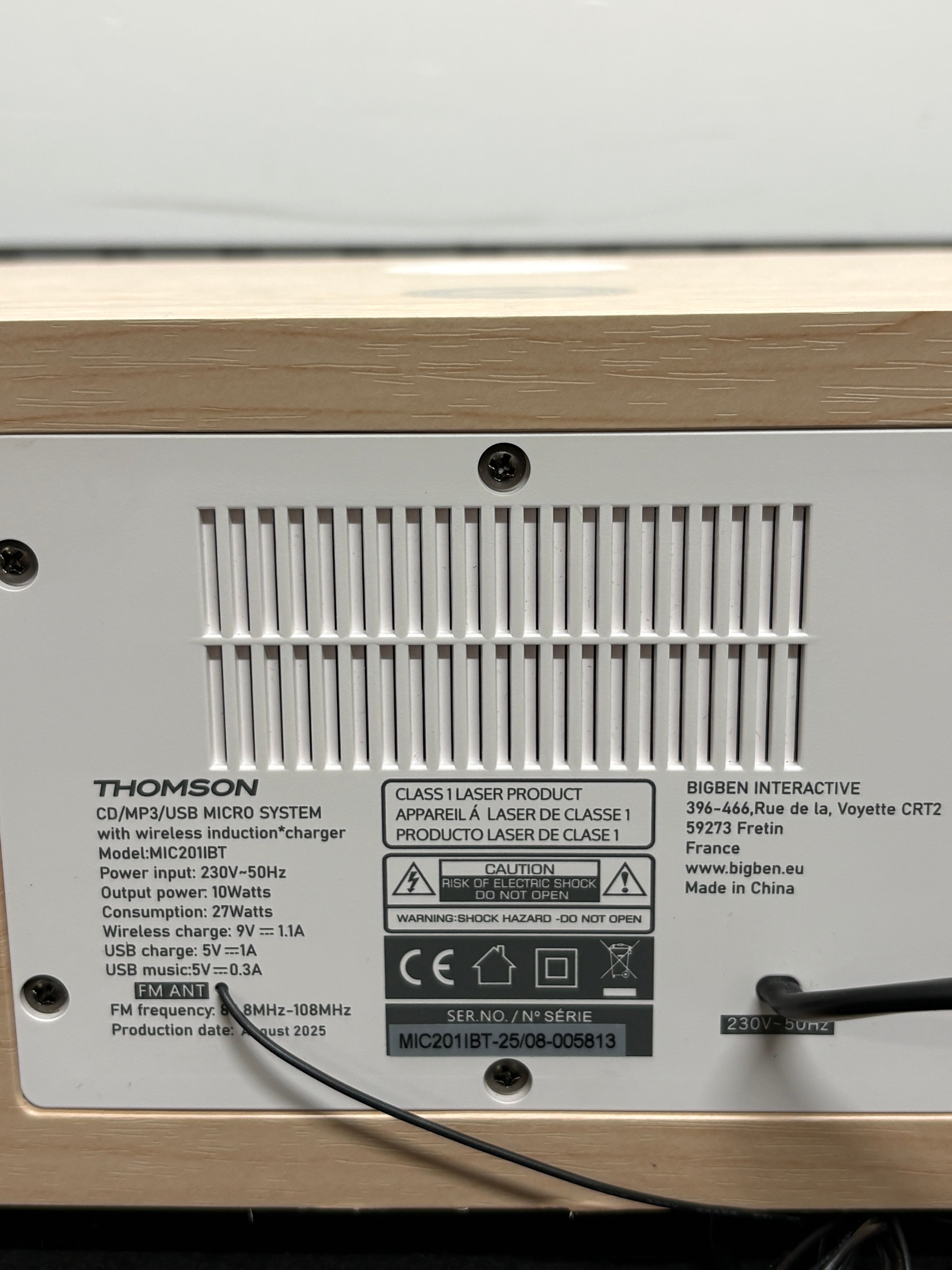 Thomson Micro Anlage CD/MP3/USB FM BT MIC201IBT