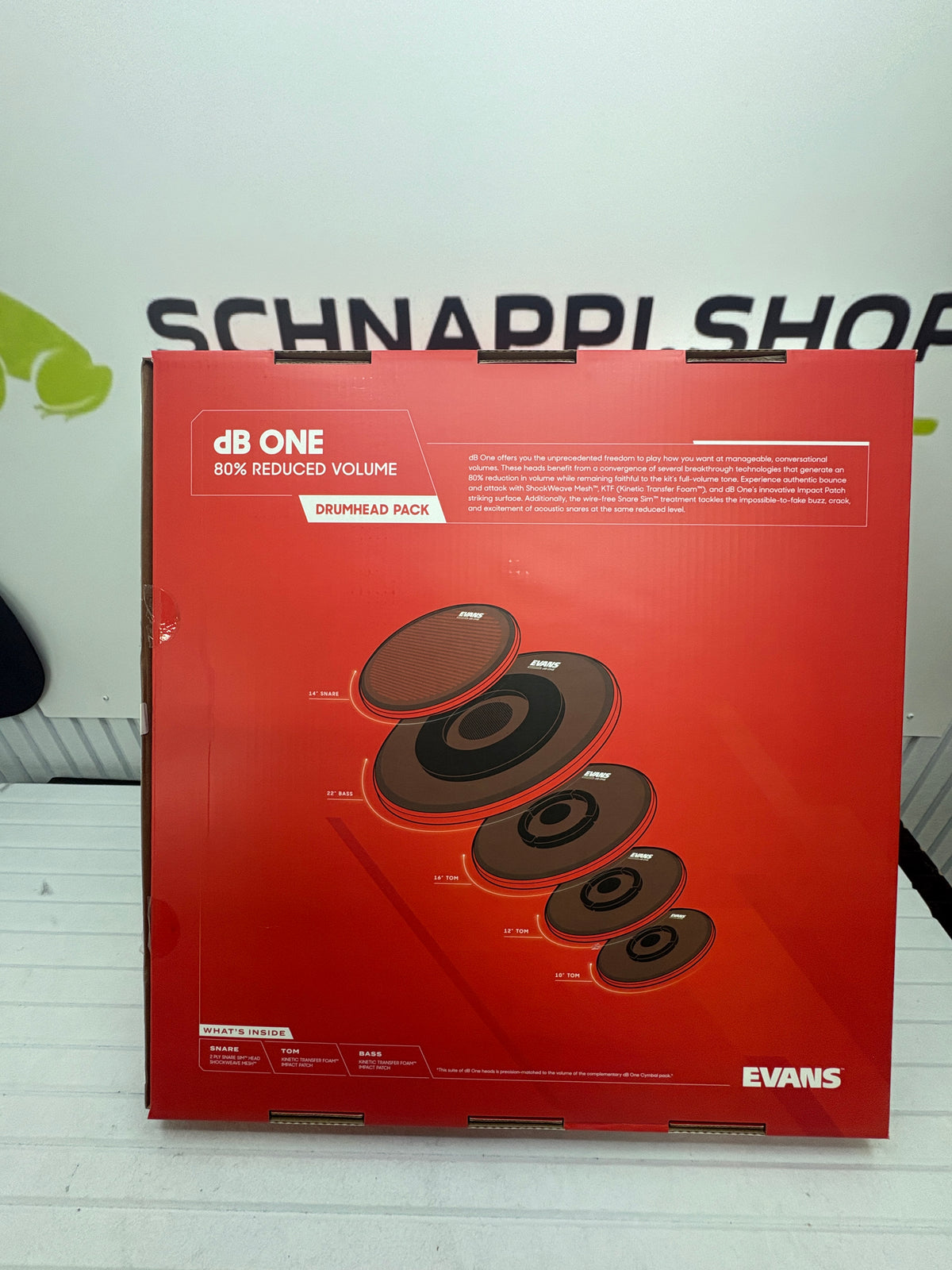 Evans dB One Drumhead Pack – 5-teiliges Low Volume Schlagzeugfell-Set