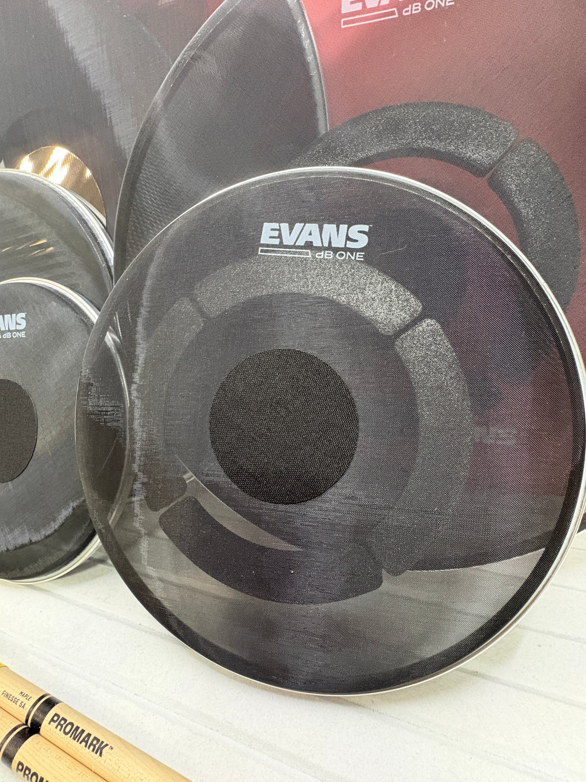 Evans dB One Drumhead Pack – 5-teiliges Low Volume Schlagzeugfell-Set