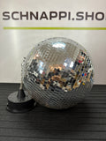 30cm Disko Kugel mit 18 LED Sockel und 20cm Kette