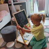 Spieltafel aus Holz Lerntafel Tafel für Kinder inkl. Kreide u. Marker