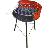 Grill 4-stufig 36 x 36 x 51,5 cm Kohlegrill Barbecue rot/schwarz