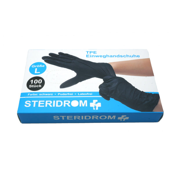 100er Box Größe L Steridrom TPE Einmalhandschuhe Latexfrei Puderfrei Disposable Gloves