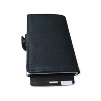 Echt Leder! Smart Wallet RFID Kreditkarten Etui für 7 Karten mit Geldscheinfach Portemonnaie