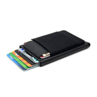 Aluminium Thin Wallet RFID-Kartentasche schwarz Kreditkarten Etui