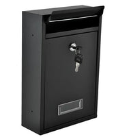 Briefkasten Letterbox schwarz mit 2 Schlüsseln