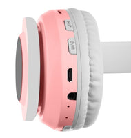 CATS Bluetooth Kopfhörer mit Katzenohren rosa RGB Licht 5.0 Wireless Kinder Mädchen