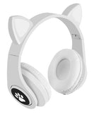 CATS Bluetooth Kopfhörer mit Katzenohren weiß RGB Licht 5.0 Wireless Kinder Mädchen