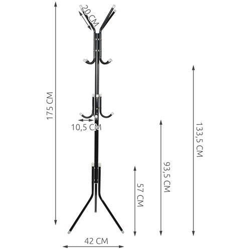 Ruhhy Garderobenständer 175cm