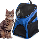 Hunde Katzen Transportbox Rucksack blau/schwarz Transporttasche Transport Tasche Box