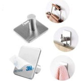 Silberne selbstklebende Badezimmer Haken aus Metall Handtuch Aufhängung
