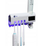 Zahnpastaspender UV-Bürstenhalter weiß Zahnbürsten Halter Halterung